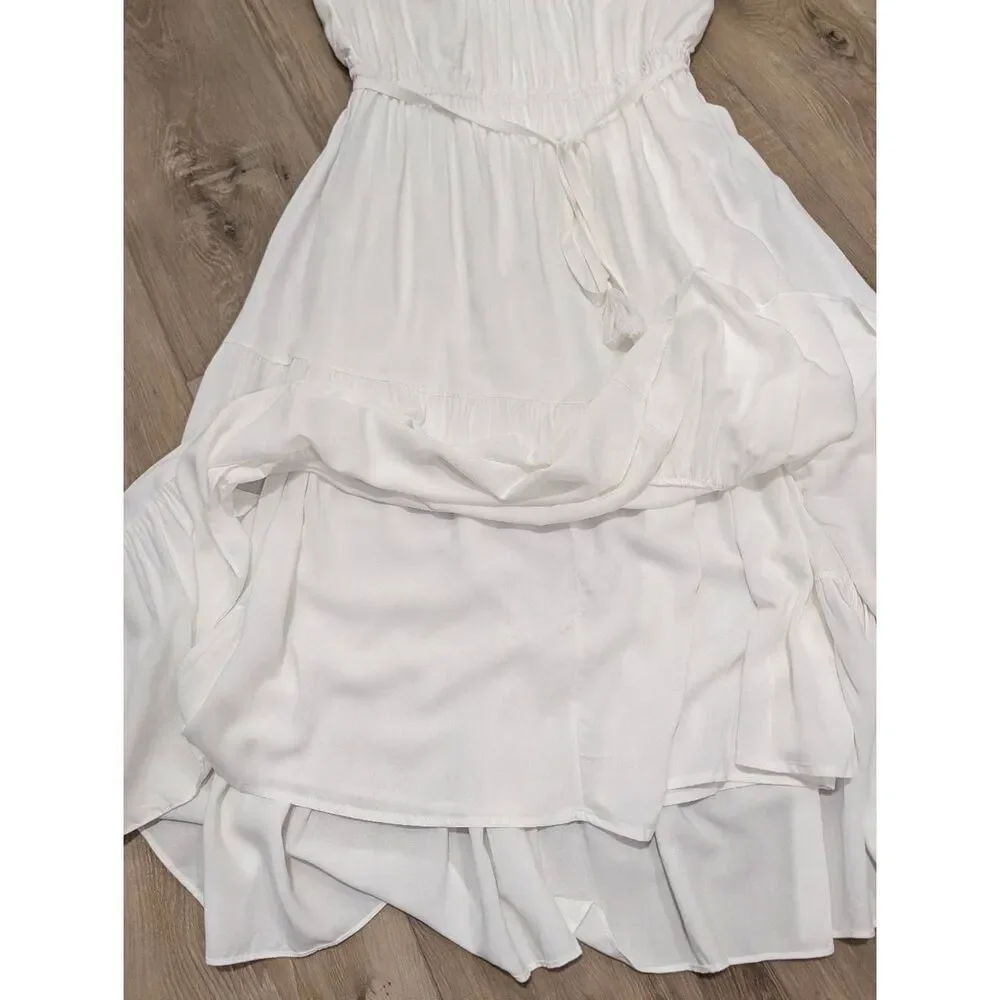 City Chic Maxi Tiered Crochet Dress Ivory Plus Size 18 1X BNWT Boho Bridal Beach